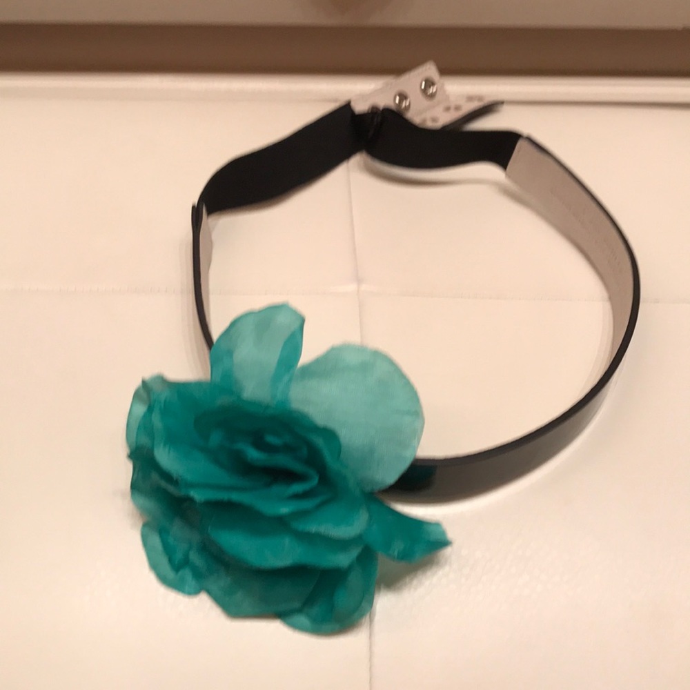 White House Black Market silky Flower Belt
